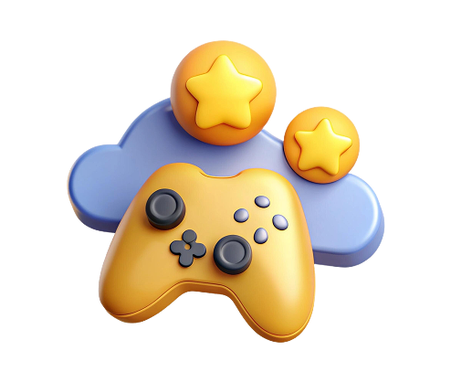 Gaming controller with colorful spheres